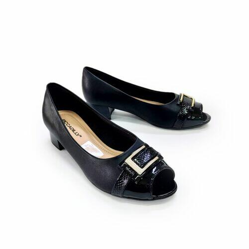 Piccadilly Sapato Peep Toe Feminino Salto 4 cm Ref. 114040