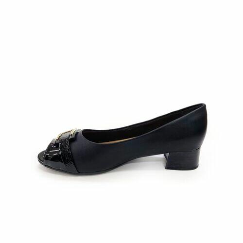 Piccadilly Sapato Peep Toe Feminino Salto 4 cm Ref. 114040