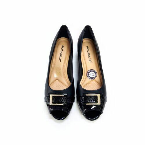 Piccadilly Sapato Peep Toe Feminino Salto 4 cm Ref. 114040