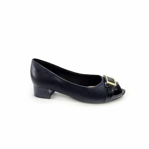 Piccadilly Sapato Peep Toe Feminino Salto 4 cm Ref. 114040