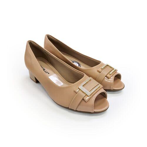 Piccadilly Sapato Peep Toe Feminino Salto 4 cm Ref. 114040