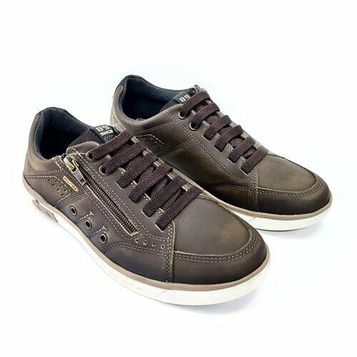 Pegada Sapatênis Masculino em Couro Com Zíper Ref. 119308