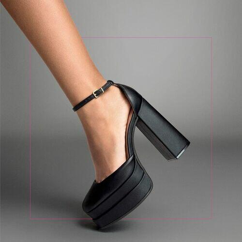 Vizzano Sapato Meia-Pata Salto Bloco 13 cm Ref. 1395.101