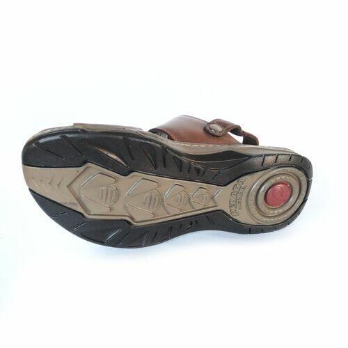 Pegada Sandália Masculina em Couro com 2 Velcros Ref. 132206
