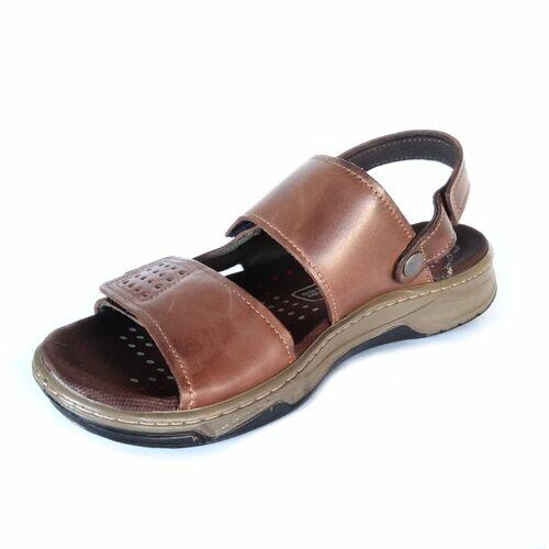 Pegada Sandália Masculina em Couro com 2 Velcros Ref. 132206