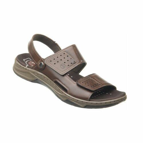 Pegada Sandália Masculina em Couro com 2 Velcros Ref. 132206