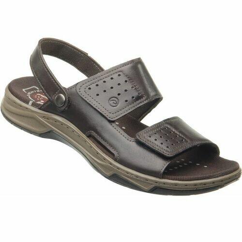 Pegada Sandália Masculina em Couro com 2 Velcros Ref. 132206