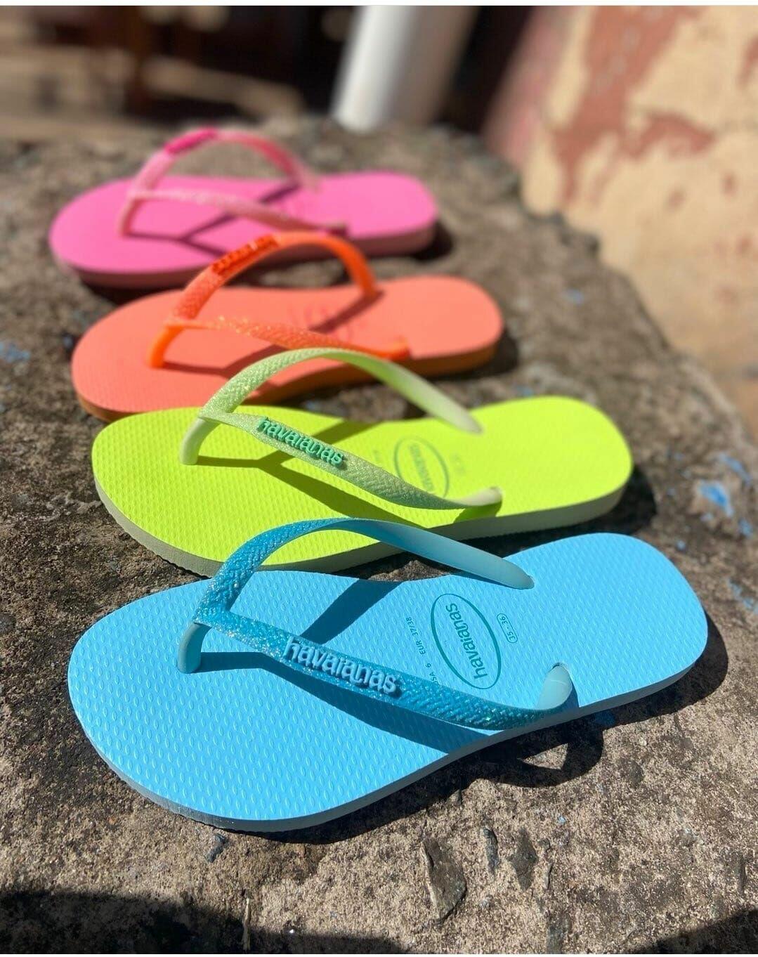 Havaianas Chinelo Slim Feminino Ref. SLIM GLITTER NEON