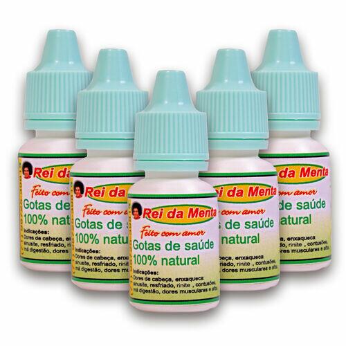 Kit 5 Óleos De Menta Gotas De Saúde Piperita 100% Natural - Rei da Menta