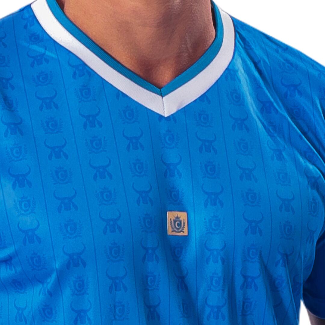 Comprar Camiseta Monograma Torcedor Gola V - Azul - Loja Fugadelula Oficial