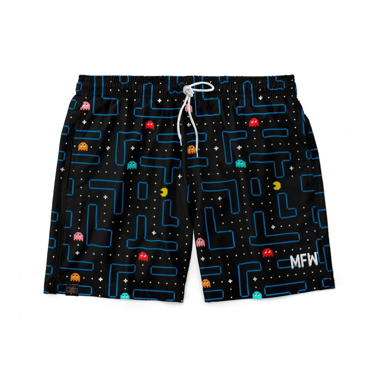 Short Pac-Man Tactel Masculino - R$45,00