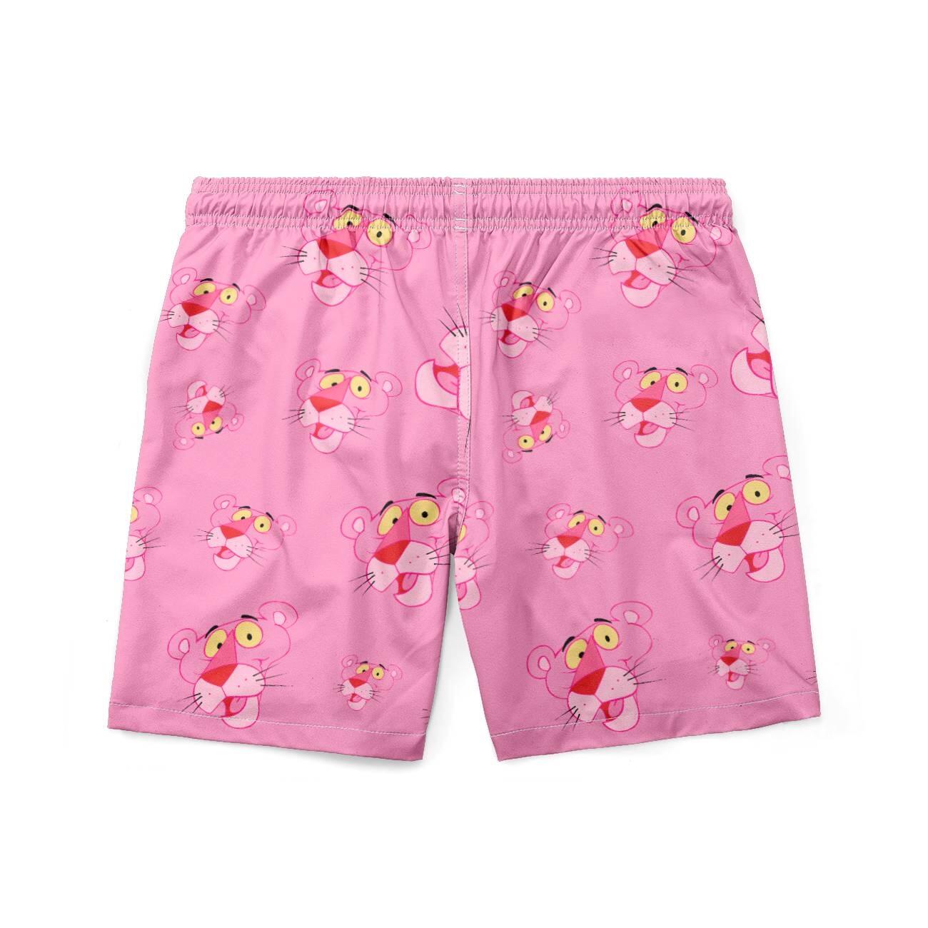 Short Pantera cor de Rosa Tactel Masculino - R$45,00