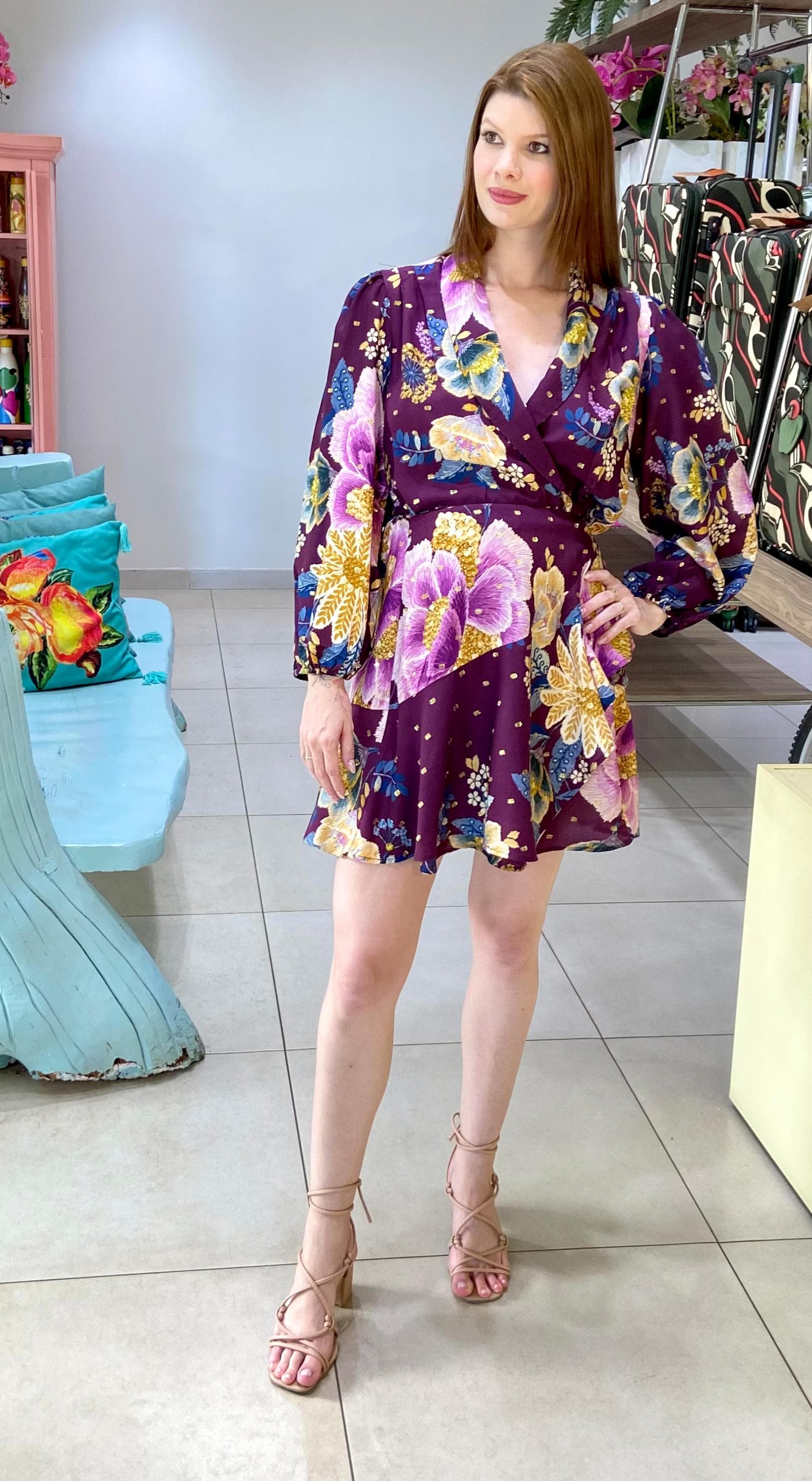 Vestido Curto Estampado Farm Vestidos Curtos Estampados Vestidos