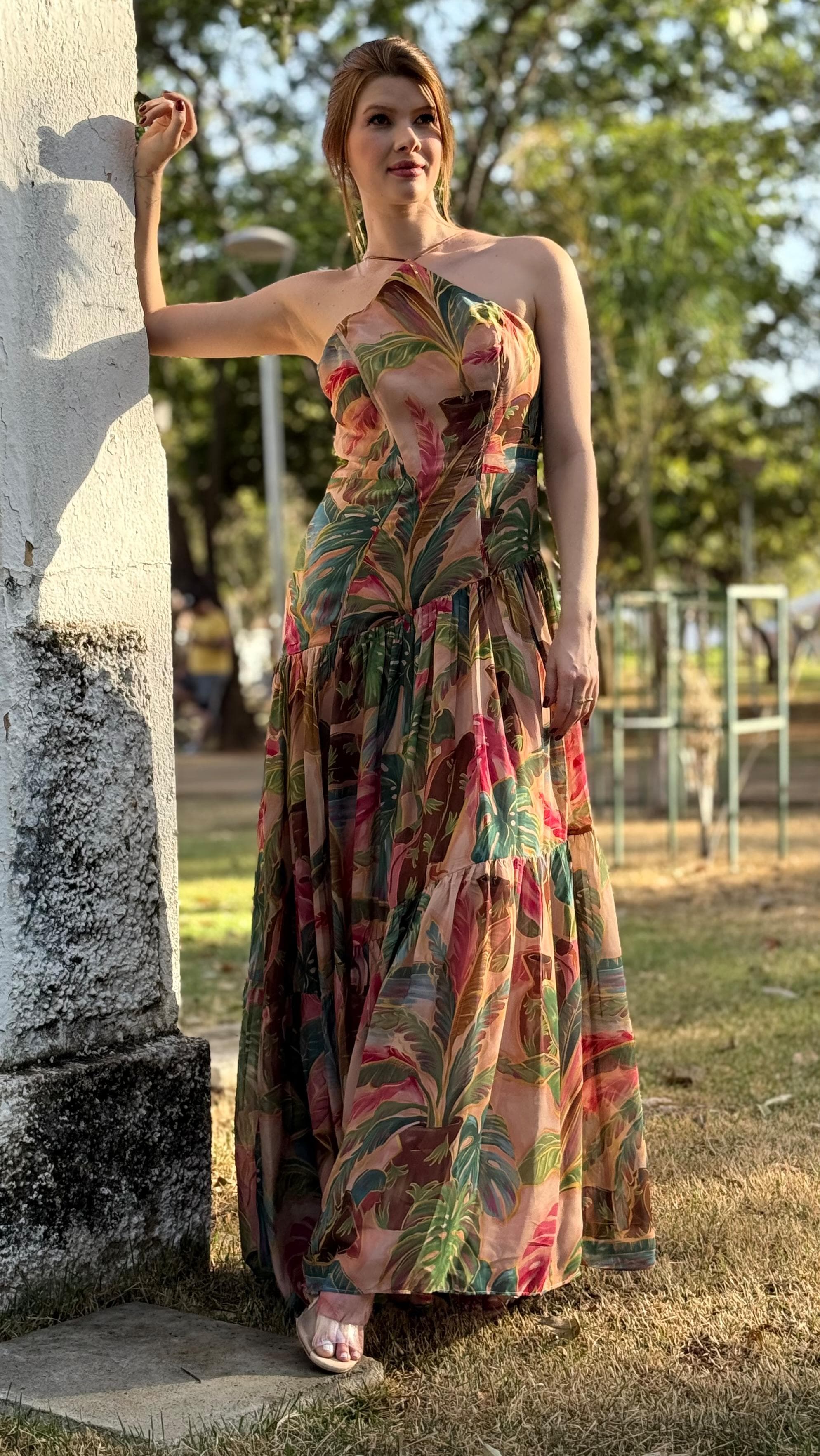 Vestidos Longos Verao 2023 Vestido Longo Piscina Tropical FARM