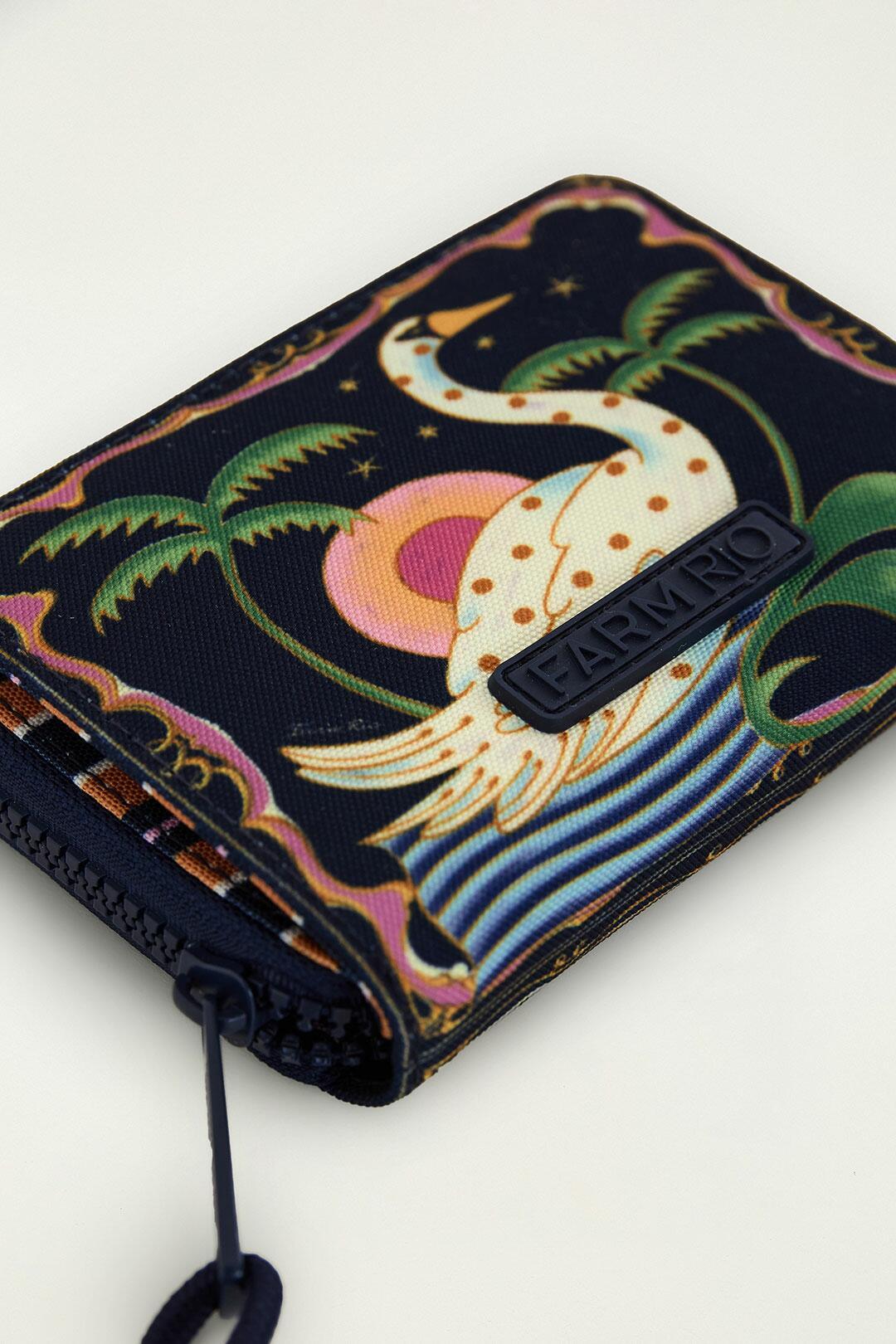 Comprar Carteira Ziriguidum Cisne Tropical Azul Marinho FARM ETC