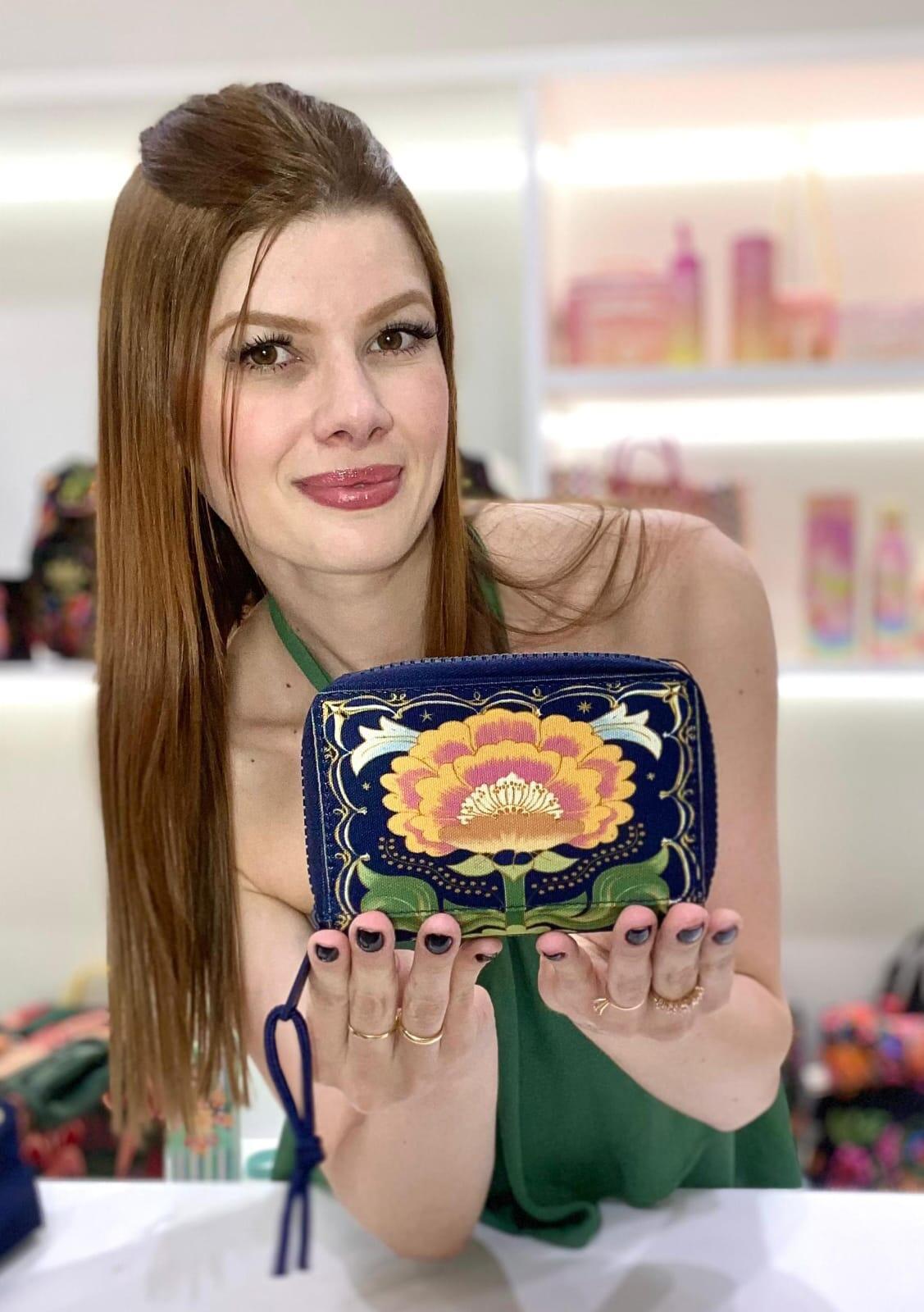 Comprar Carteira Ziriguidum Cisne Tropical Azul Marinho FARM ETC
