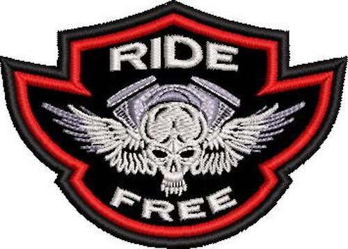 Comprar Patch Bordado Ride Free 6,5x9 cm Cód.1491 - a partir de R$19,21