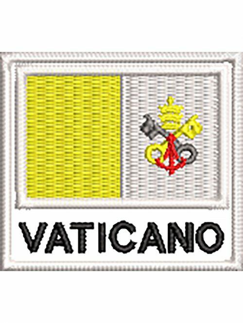 Patch Termoadesiva Bandiera Città Del Vaticano 6,5x5,5 Cm - MAREL - Ricamo Ricamato Da Cucire O Stirare - 3