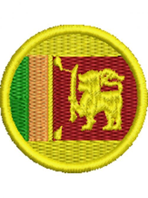 Toppa Ricamata Sri Lanka – Patch Applique Da Cucire O Stirare – Dimensioni 8x5 Cm – Ideale Per Personalizzare Abiti E Accessori