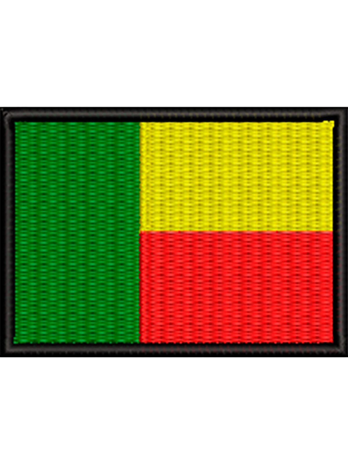 Aufnäher Patch Aufbügler Vintage Gedruckt Flagge Fahne Benin
