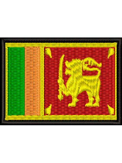 Toppa Ricamata Sri Lanka – Patch Applique Da Cucire O Stirare – Dimensioni 8x5 Cm – Ideale Per Personalizzare Abiti E Accessori