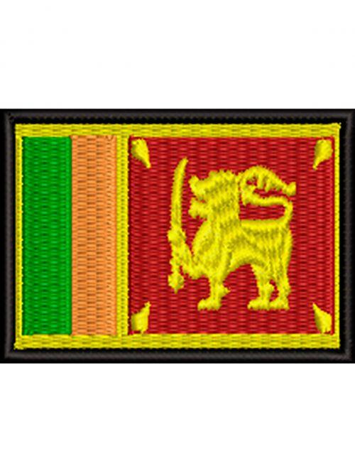 Toppa Ricamata Sri Lanka – Patch Applique Da Cucire O Stirare – Dimensioni 8x5 Cm – Ideale Per Personalizzare Abiti E Accessori