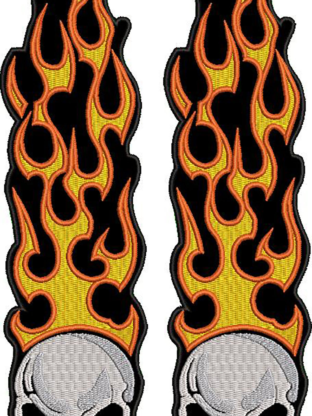 Comprar Patch Bordado Caveira em chamas ideal para mangas da