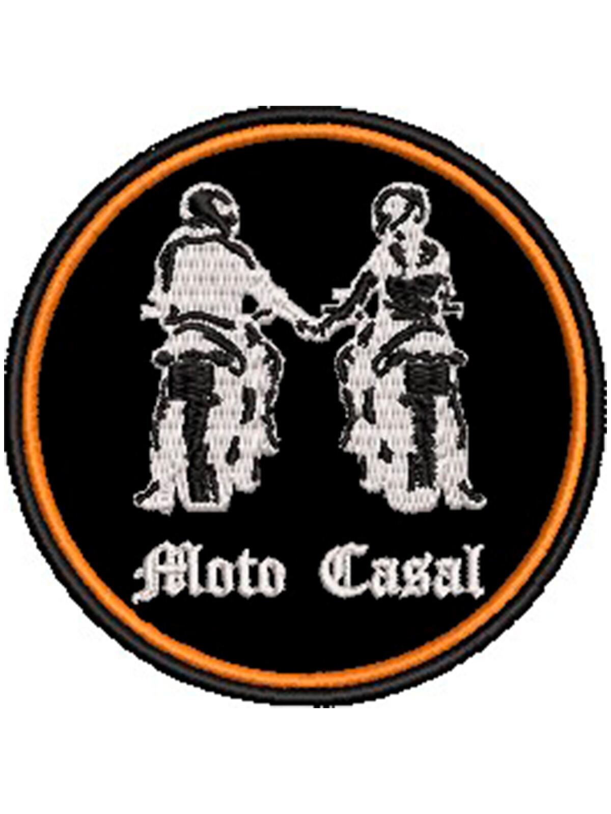Comprar Patch Bordado Moto Casal 8x8 cm Cód.6617 - a partir de R$19,21