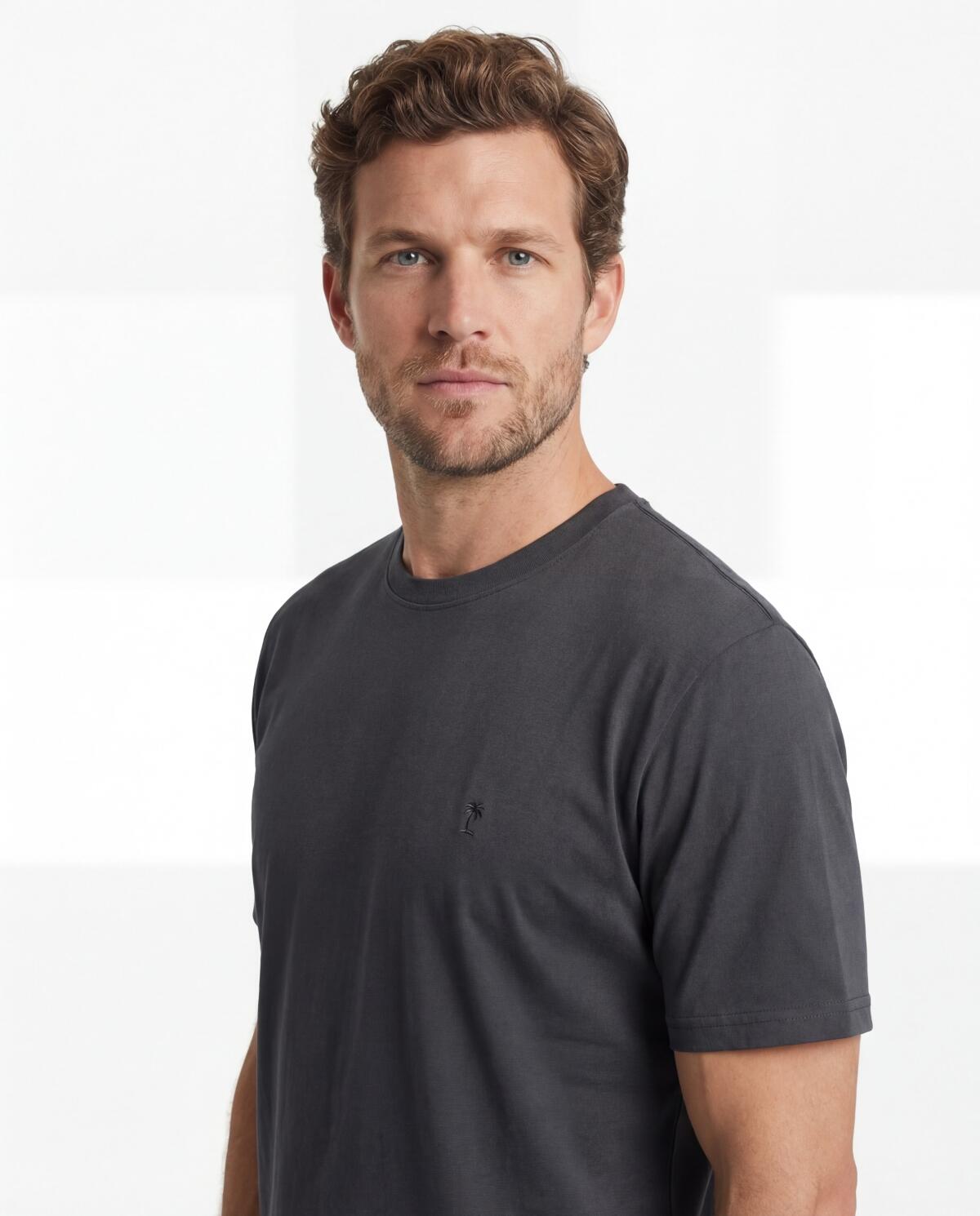 Camisetas Básicas Masculinas de Algodão Nobre