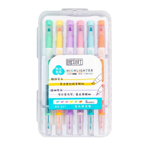 Comprar Kit Marca Texto Dual Highlighter com 6 Cores Pastéis