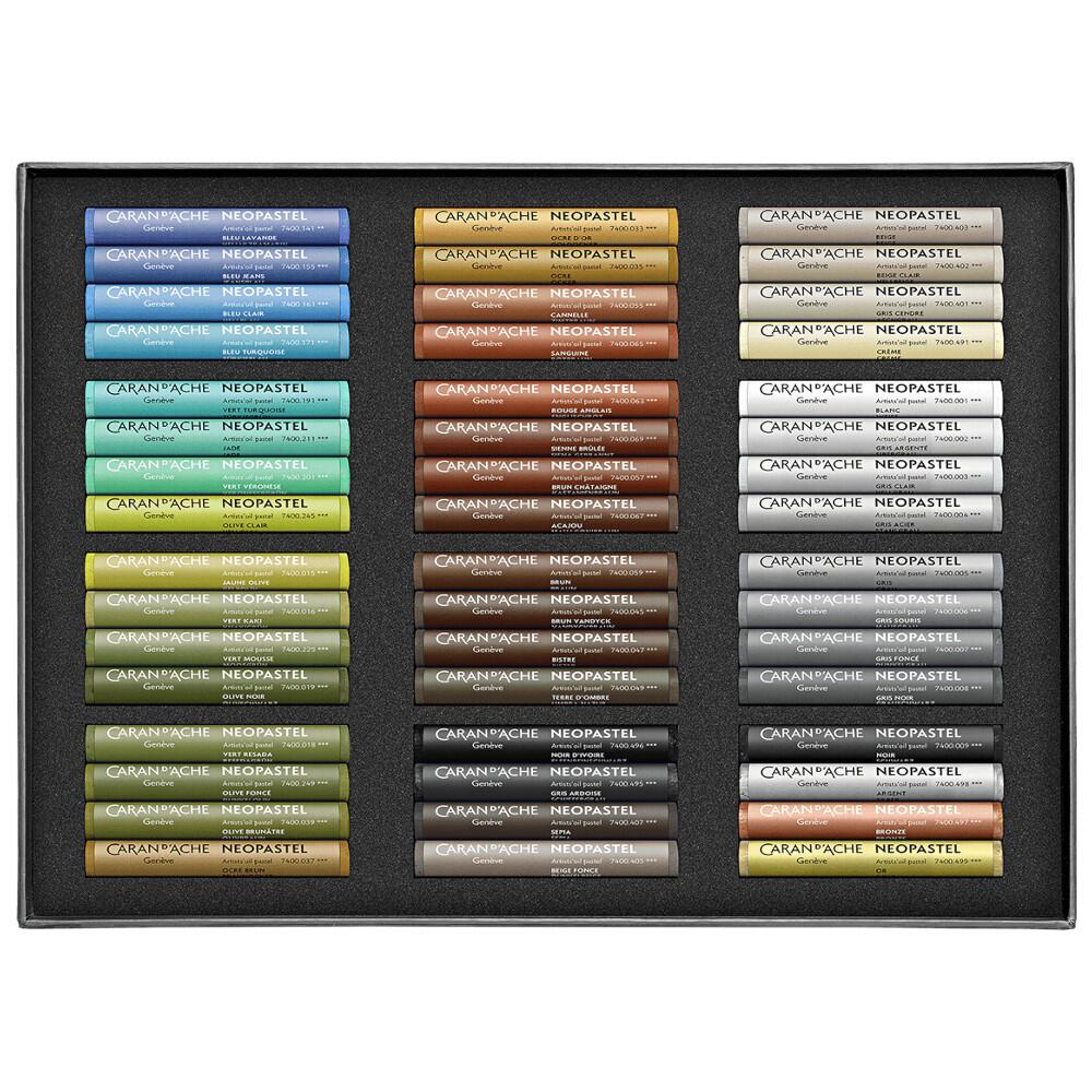 Comprar Giz Pastel Oleoso Caran D'Ache Neopastel com 96 Cores - a