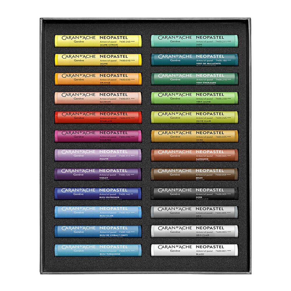 Comprar Giz Pastel Oleoso Caran D'Ache Neopastel com 24 Cores - a