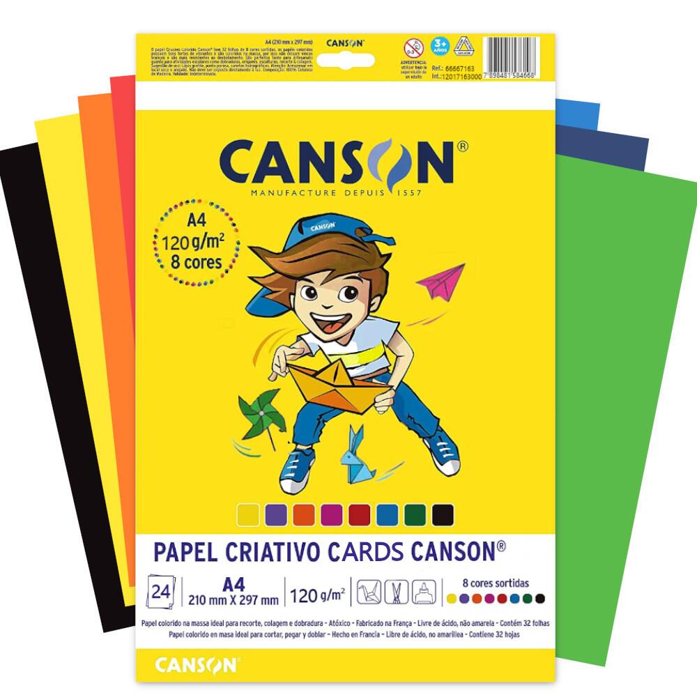Canon カラフルファイルA4 Comprar Bloco Papel Criativo A4 Canson 120g Cards 8 Cores 24
