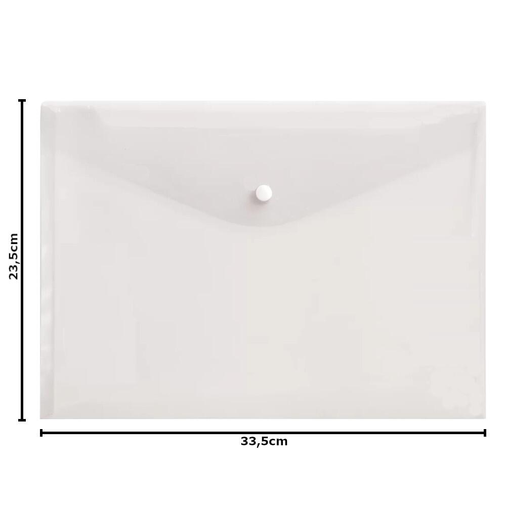 Comprar Kit 12 Pastas Envelope com Botão Ofício/A4 Yes Transparente a