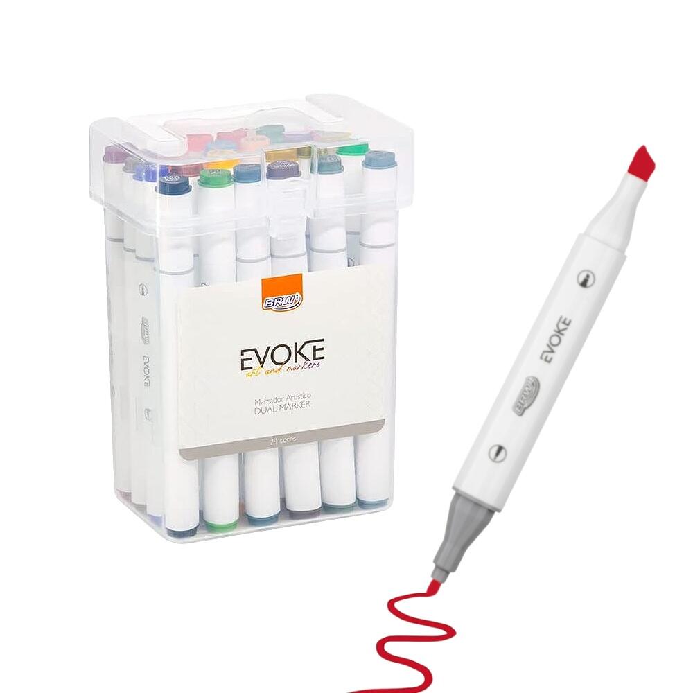 Comprar Marcador Artístico BRW Evoke Dual Marker DM2400 24 cores