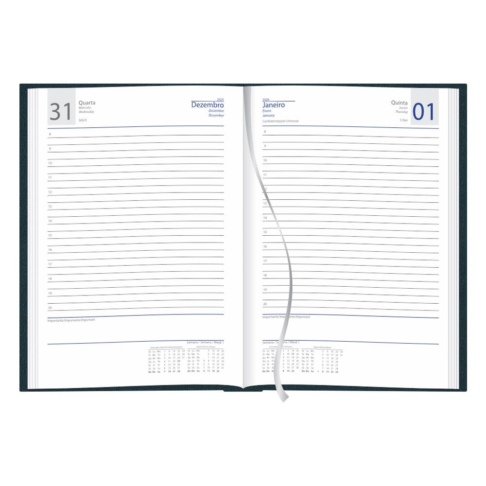 Comprar Agenda 2026 Redoma Costurada Diária London Preta