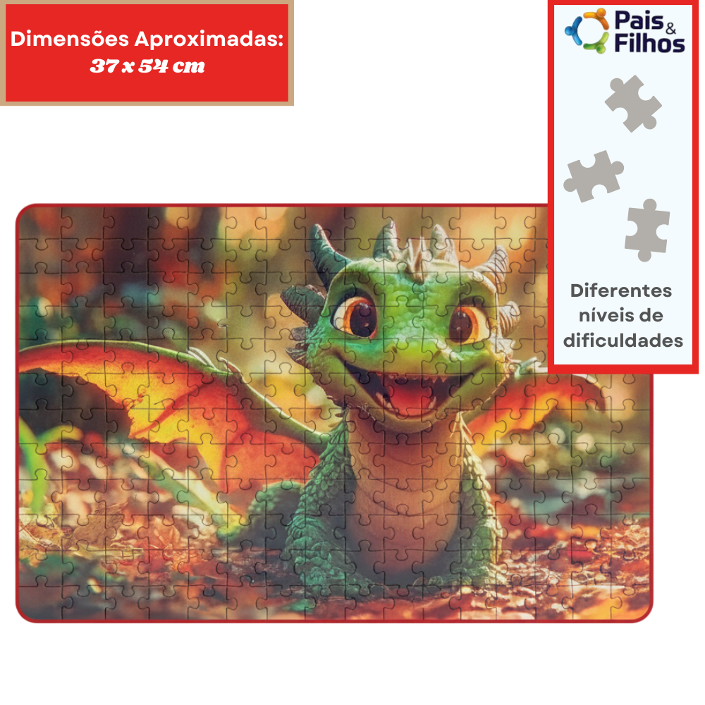 Comprar Quebra Cabeça Pais e Filhos Dragão 300 Peças Ref:793400