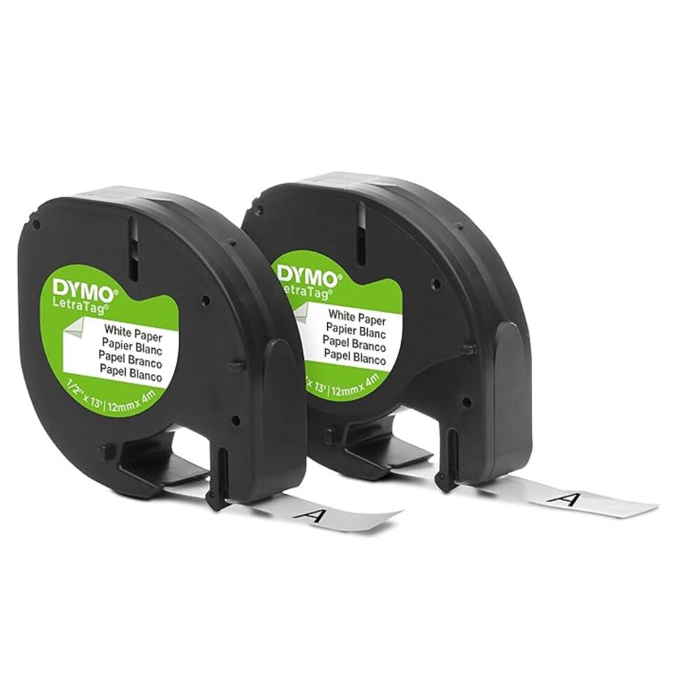 Comprar Fita para Rotulador Dymo LetraTag Papel 12mmX4m Branca C/2 - a ...