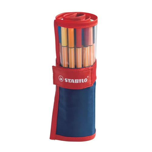 Caneta Hidrográfica Stabilo Point 88 Rollerset 25 Cores 8825