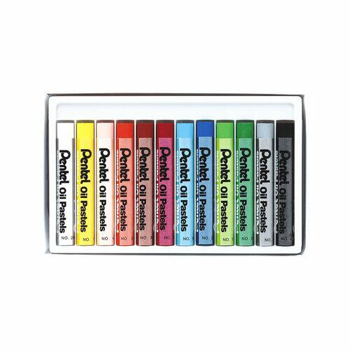 Giz Pastel Oleoso Pentel com 12 Cores PHN12 117049