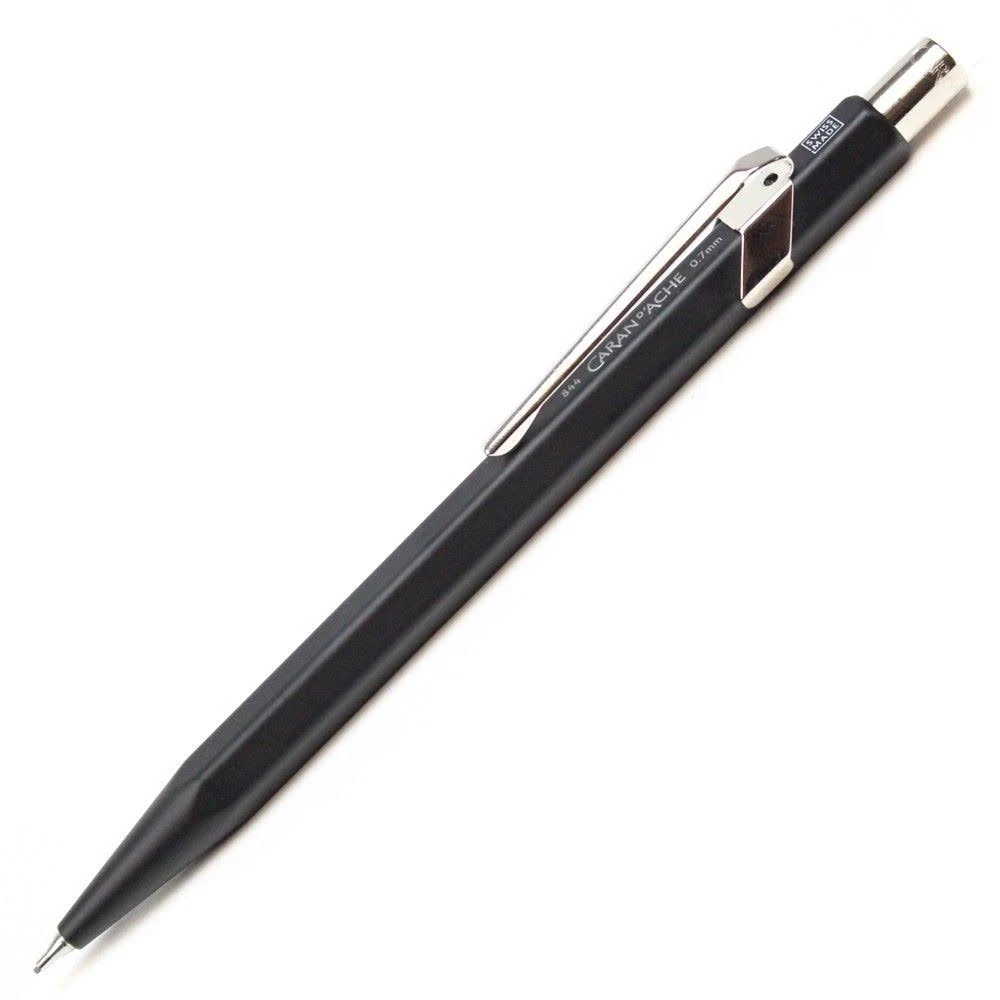 Comprar Lapiseira 0.7mm Caran D'Ache Office Cromada Preta - a