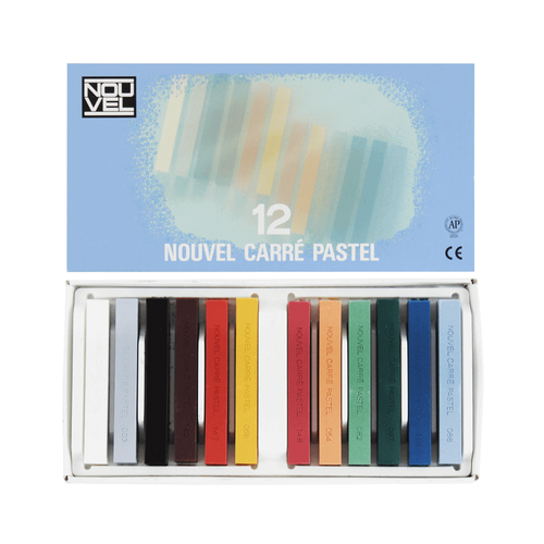 Giz Pastel Seco Sakura Nouvel Carré Pastel 12 Cores NCT12A