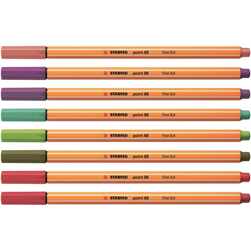 Caneta Hidrográfica Stabilo Point 88 com 8 Cores