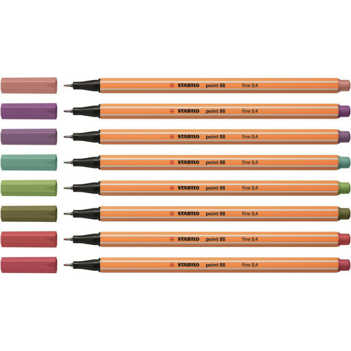 Caneta Hidrográfica Stabilo Point 88 com 8 Cores