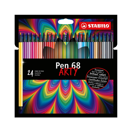 Caneta Hidrográfica Stabilo Pen 68 Arty 24 Cores