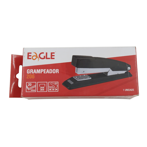 Grampeador de Metal Eagle 26/6 206 Preto