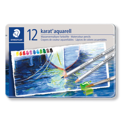 Lápis de Cor Aquarelável Staedtler Karat 12 Cores 125 M12