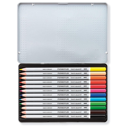 Lápis de Cor Aquarelável Staedtler Karat 12 Cores 125 M12