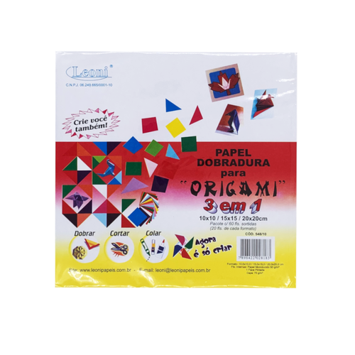 Comprar Papel Dobradura Para Origami 3 Em 1 Leoni - a partir de R$20,80 ...