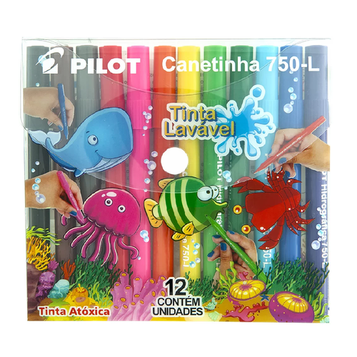 Caneta Hidrográfica Pilot 750-L 12 Cores